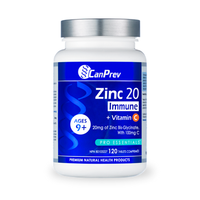 Zinc 20 Immune + Vitamin C 100mg + 20mg Zinc 120Tabs