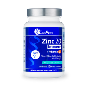 Zinc 20 Immune + Vitamin C 100mg + 20mg Zinc 120Tabs