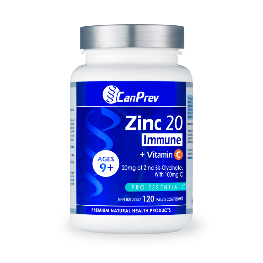 Zinc 20 Immune + Vitamin C 100mg + 20mg Zinc 120Tabs