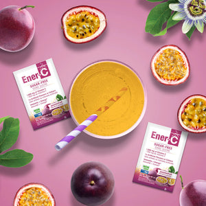 Ener-C Sugar Free Drink Mix Individual Packet 1,000mg of Vitamin C Passionfruit