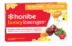 100% Honey Lozenges CHERRY flavour w/Menthol & Eucalyptus 10 Pack