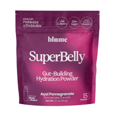 Load image into Gallery viewer, SuperBelly Açai Pomegranate Gut-Building Hydration Powder w/Probiotics 15 Packets 60g