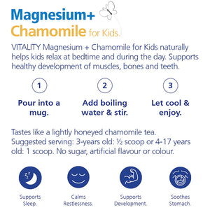 Magnesium + Chamomile Powder for Kids 120g