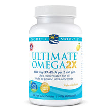 Load image into Gallery viewer, Ultimate Omega 2X 2000mg EPA+DHA Lemon Flavour 60SGels