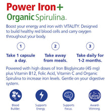 Load image into Gallery viewer, Power Iron + Organic Spirulina 30VCaps