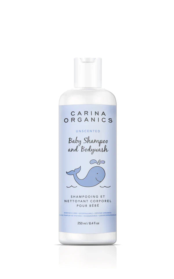 BABY Shampoo & BW Unscented 250 mL - Carina Organics