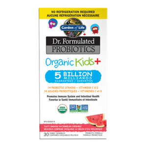Dr. Formulated Organic Kids+ Probiotics 5 Billion Watermelon Chewables 30CT