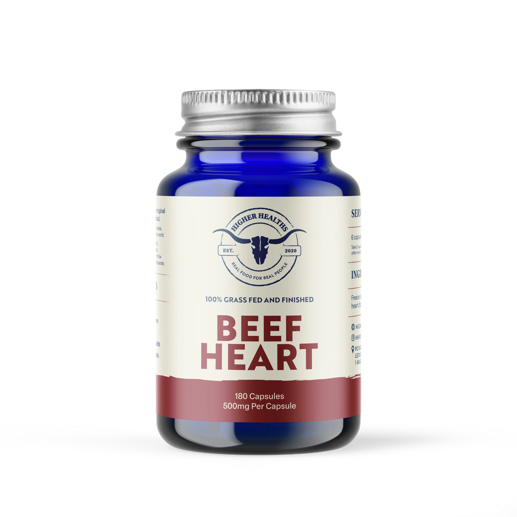 Beef Heart 100% Grass-Fed & Finished 500mg 180Caps