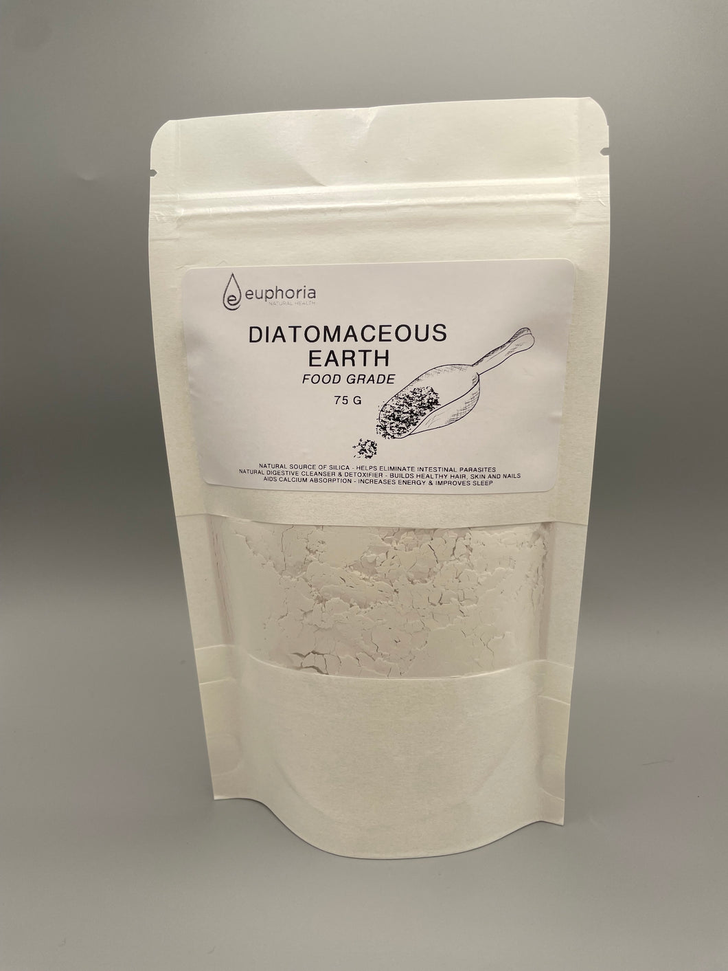Diatomaceous Earth Food Grade w/wooden spoon 75g