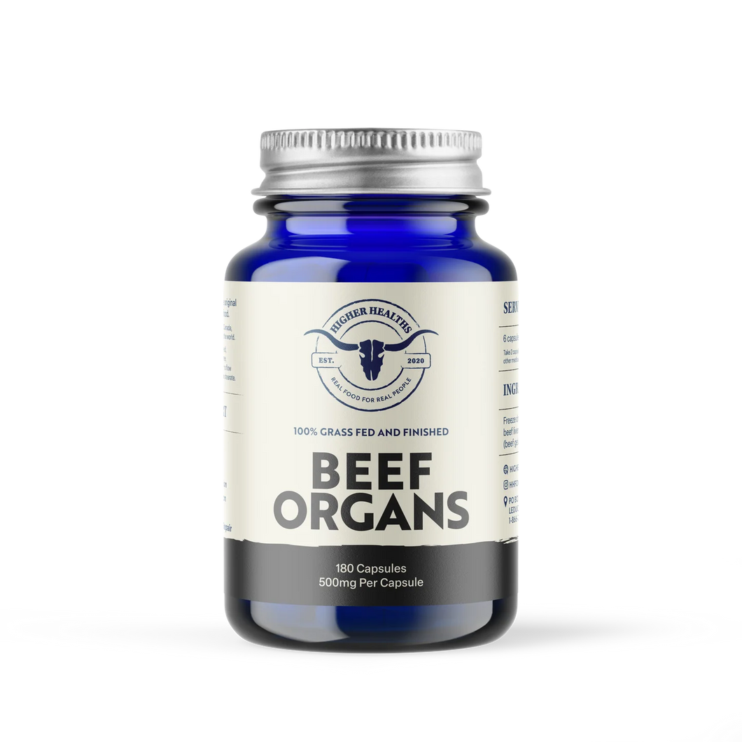 Beef Organs 100% Grass-Fed & Finished 500mg 180Caps