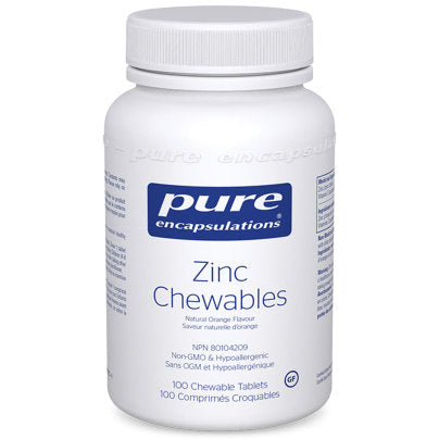 Zinc Chewables Tablets Orange 100CT - Pure Encapsulations