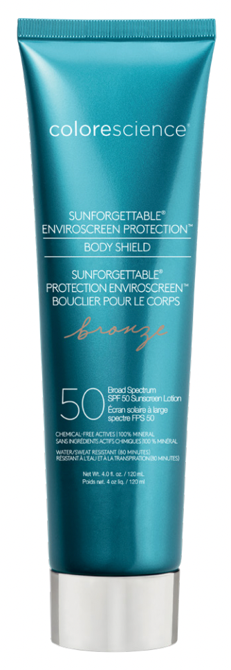 SUNFORGETTABLE® ENVIROSCREEN™ PROTECTION BODY SHIELD BRONZE SPF50 120mL