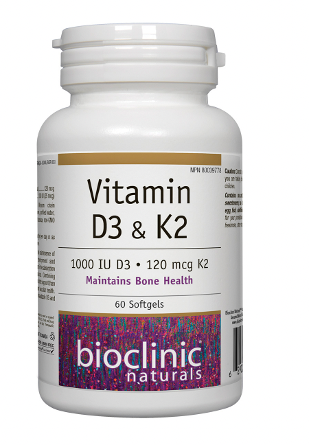 Vitamin D3 & K2 60VCaps - Bioclinic