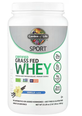 Certified Grass Fed Whey Vanilla - Garden of Life