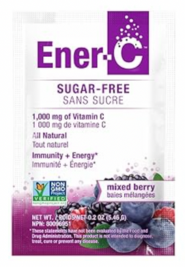 Ener-C Sugar Free Drink Mix Individual Packet 1,000mg of Vitamin C Mixed Berry