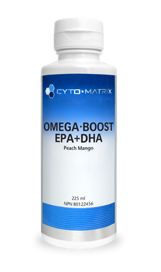 Omega-Boost EPA + DHA Liquid Peach Mango 225mL - Cyto-Matrix