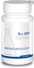 Load image into Gallery viewer, B12 2000 60 Lozenges - Biotics Research