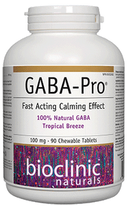 GABA-Pro® 100mg 90 Chewable Tabs - Bioclinic Naturals