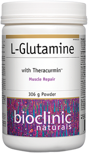 L-Glutamine with Theracurmin™ 306g powder - BioClinic Naturals
