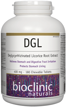 DGL Chewables 400mg 180 Tablets - BioClinic Naturals
