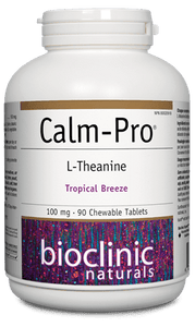 Calm-Pro L-Theanine 100mg 90 Chewable Tablets - BioClinic Naturals