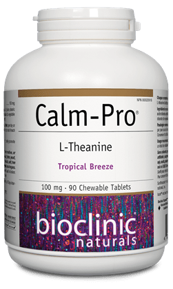 Calm-Pro L-Theanine 100mg 90 Chewable Tablets - BioClinic Naturals