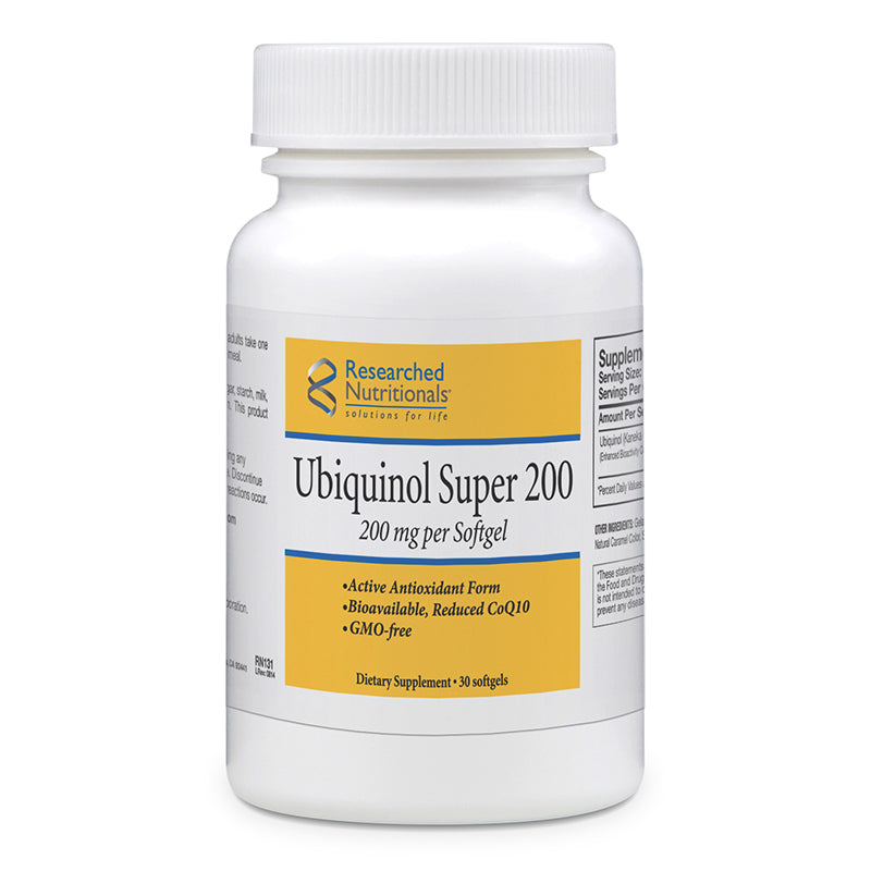 Ubiquinol Super 200™ 30SGels - Researched Nutritionals
