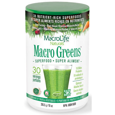 Macro Greens Canister 284g - MacroLife Naturals