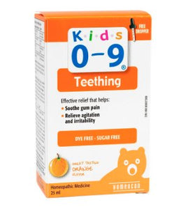 Kids 0-9 Teething Liquid w/dropper 25mL - Homeocan
